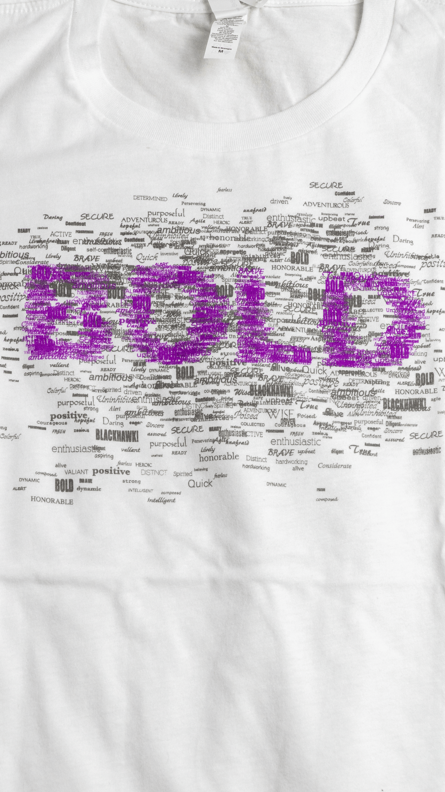 Dámské tričko Blackhawk bílé nápis na hrudi BOLD