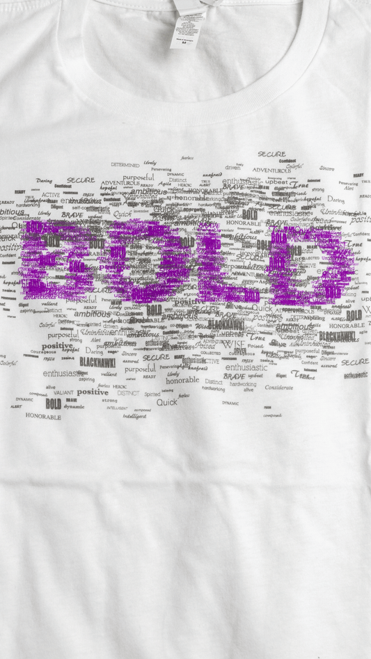 Dámské tričko Blackhawk bílé nápis na hrudi BOLD