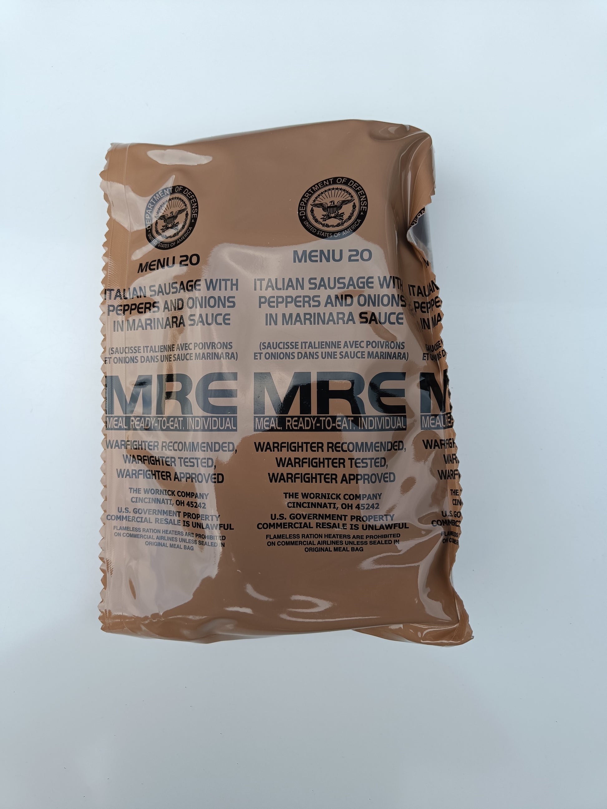 US MRE menu 20