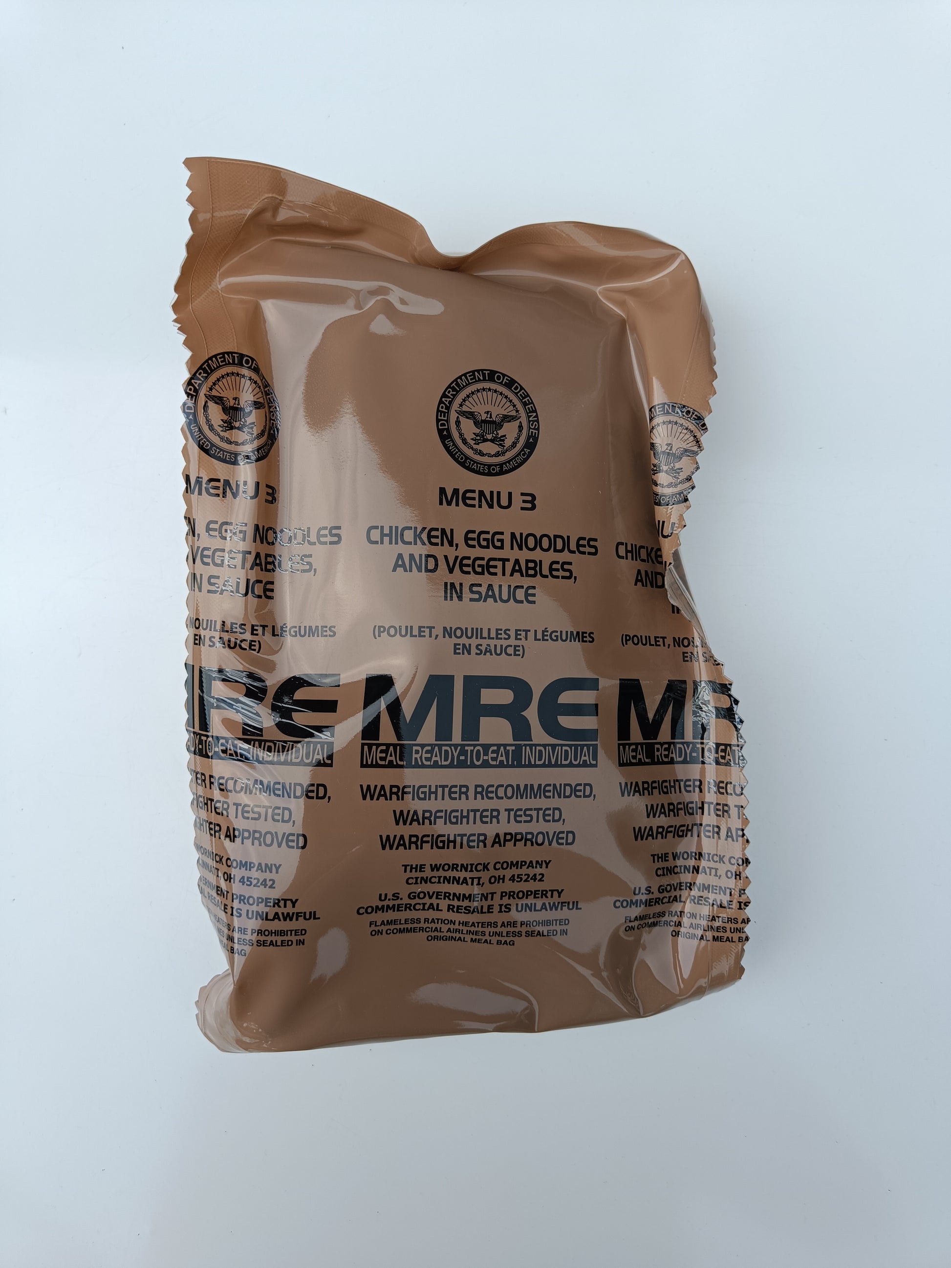 US MRE menu 3