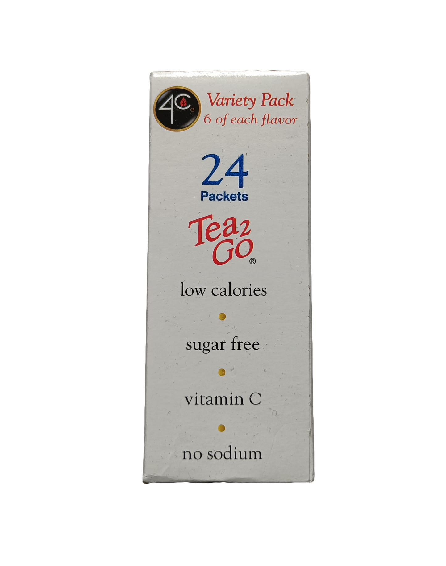 4C Stix Variety Pack boční strana krabice čajů 