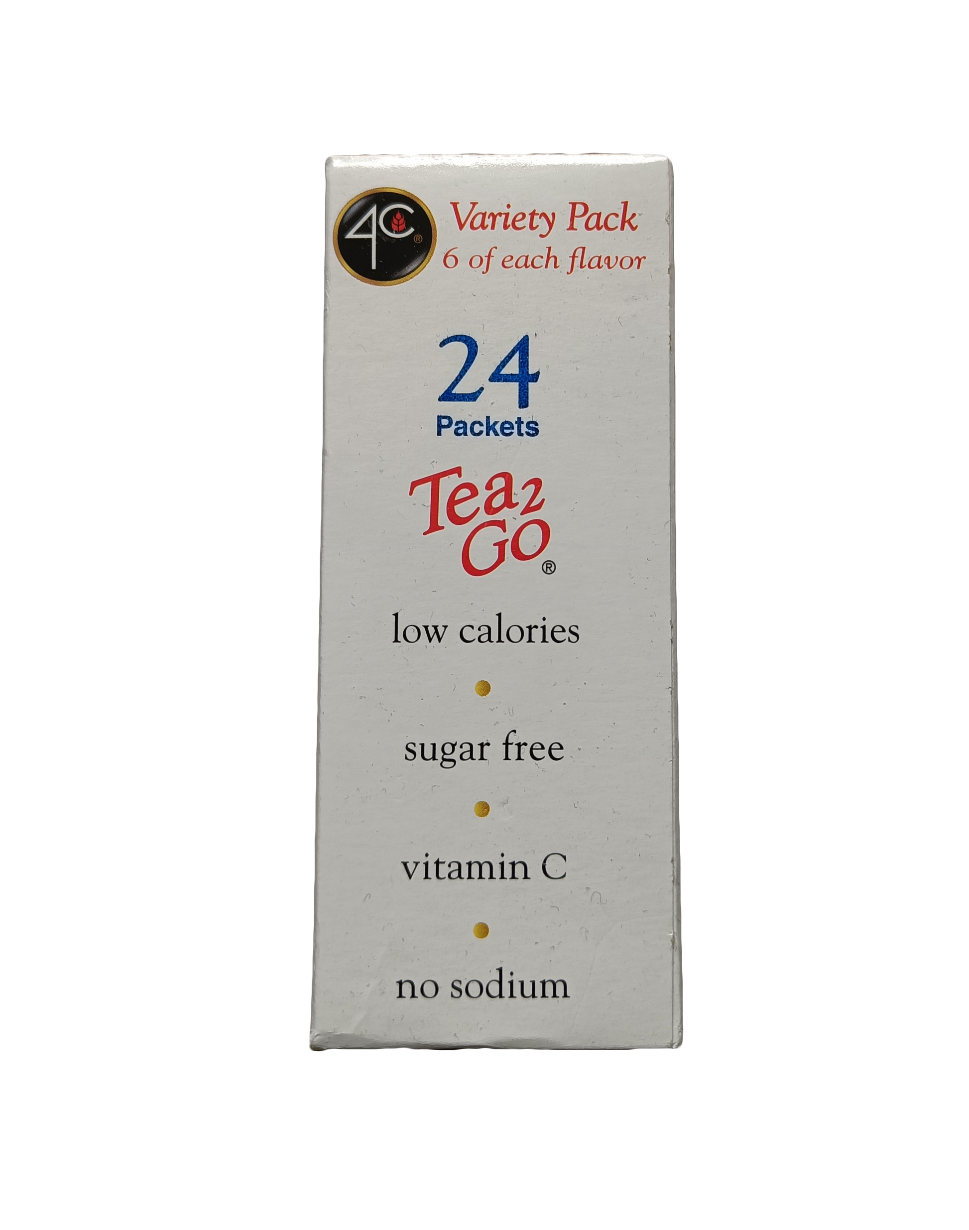 4C Stix Variety Pack boční strana krabice čajů 