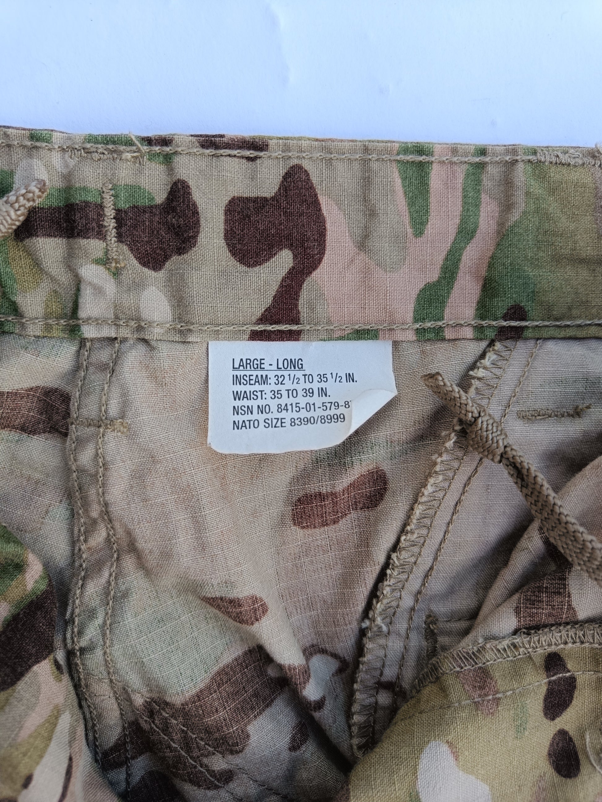 Kalhoty US Army multicam originál - štítek velikosti