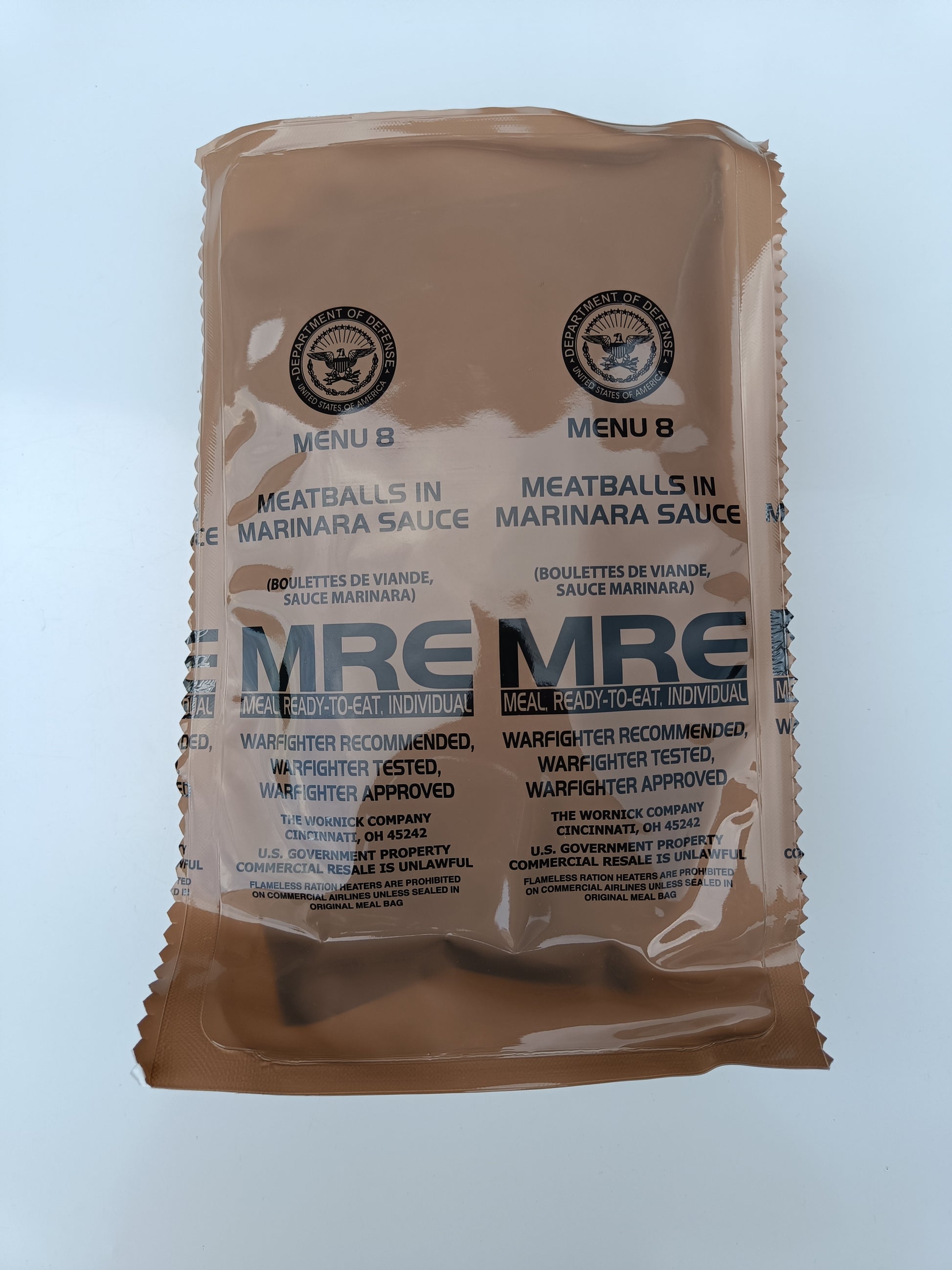 US MRE menu 8