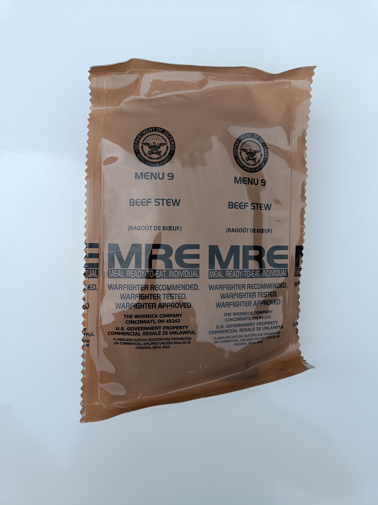 US MRE menu 9