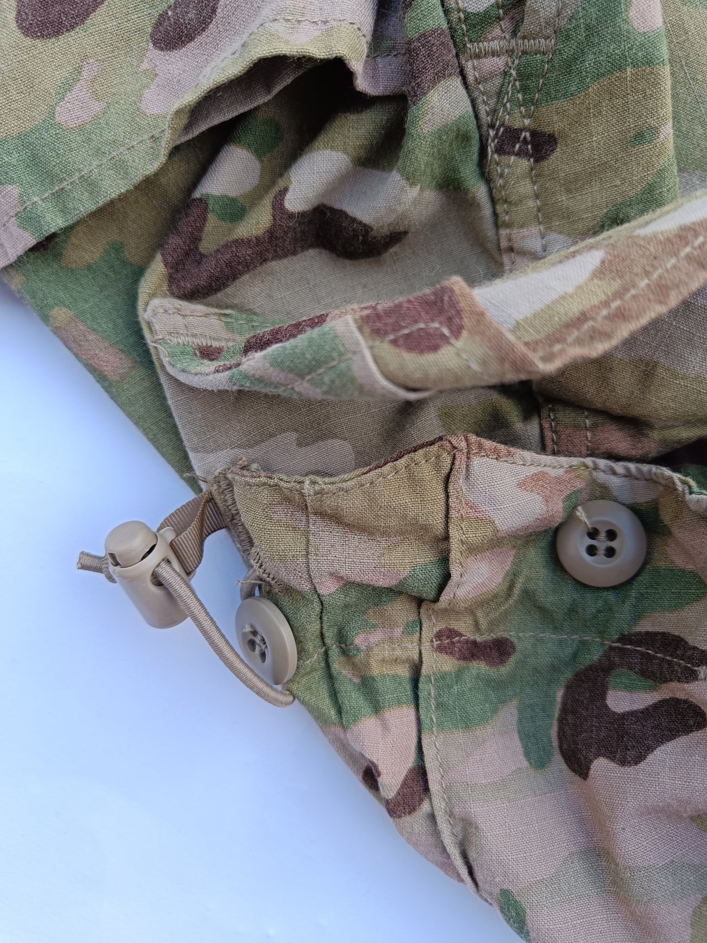 Kalhoty US Army multicam originál - stahování stehenní kapsy 