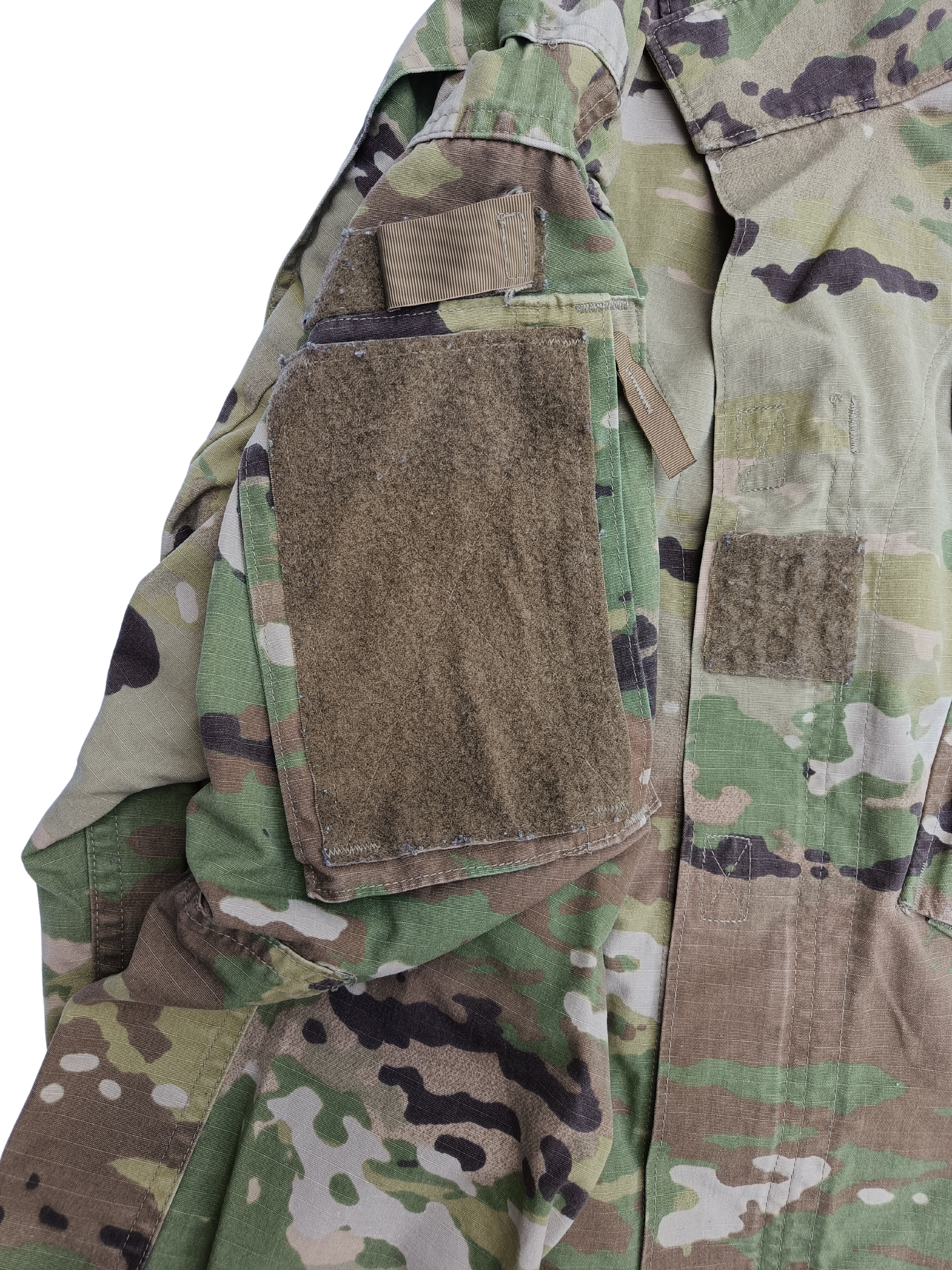 Blůza US ARMY SCORPION multicam ripstop /jako nová/ - velcro panel na rukávu, pod velcro panelem je kapsa