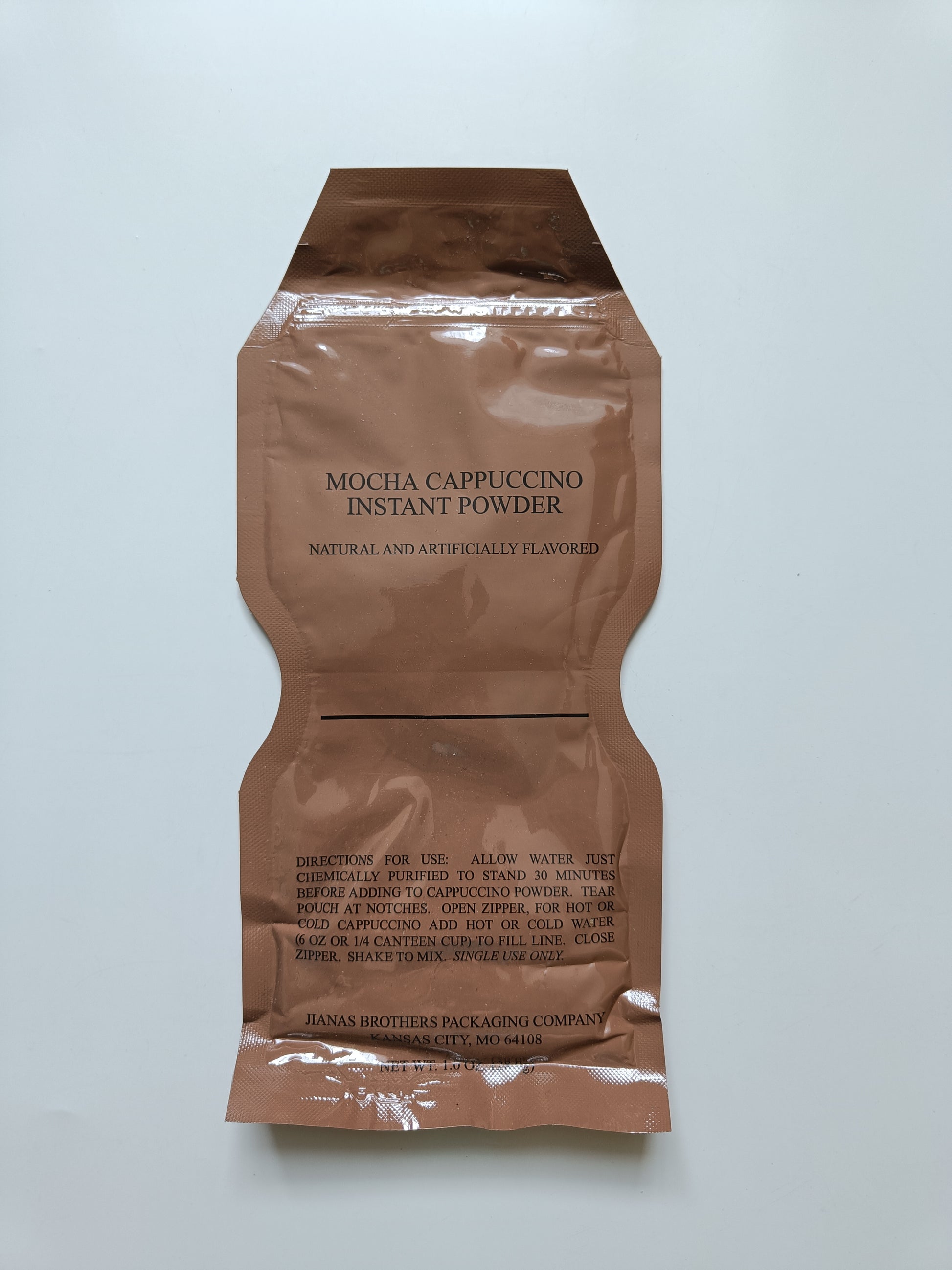 Nápoj US MRE mocha cappuccino instant powder