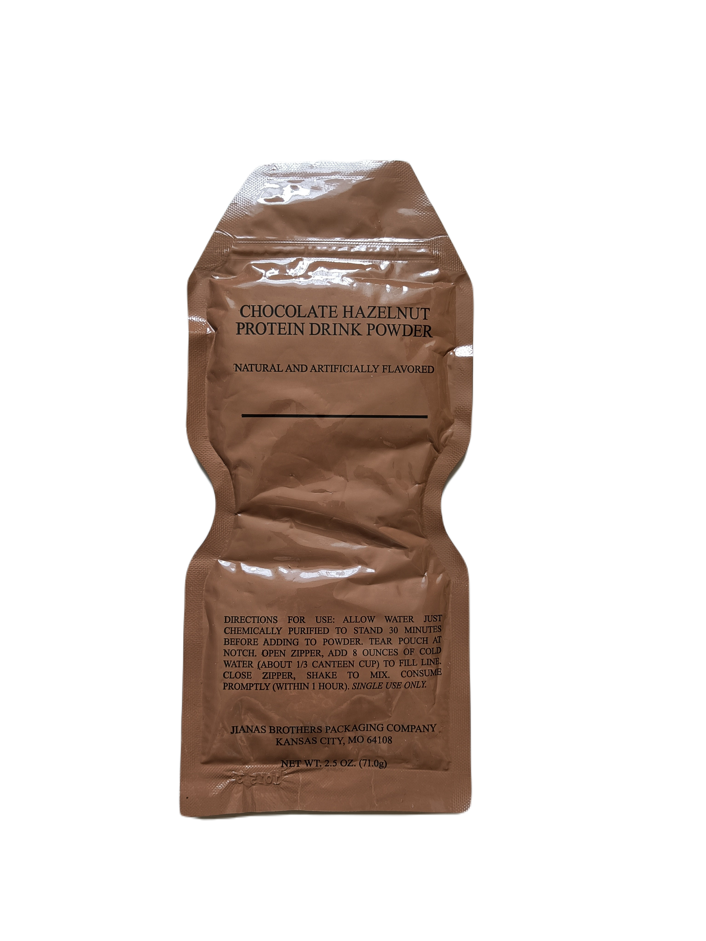 Nápoj US MRE chocolate hazelnut protein drink powder