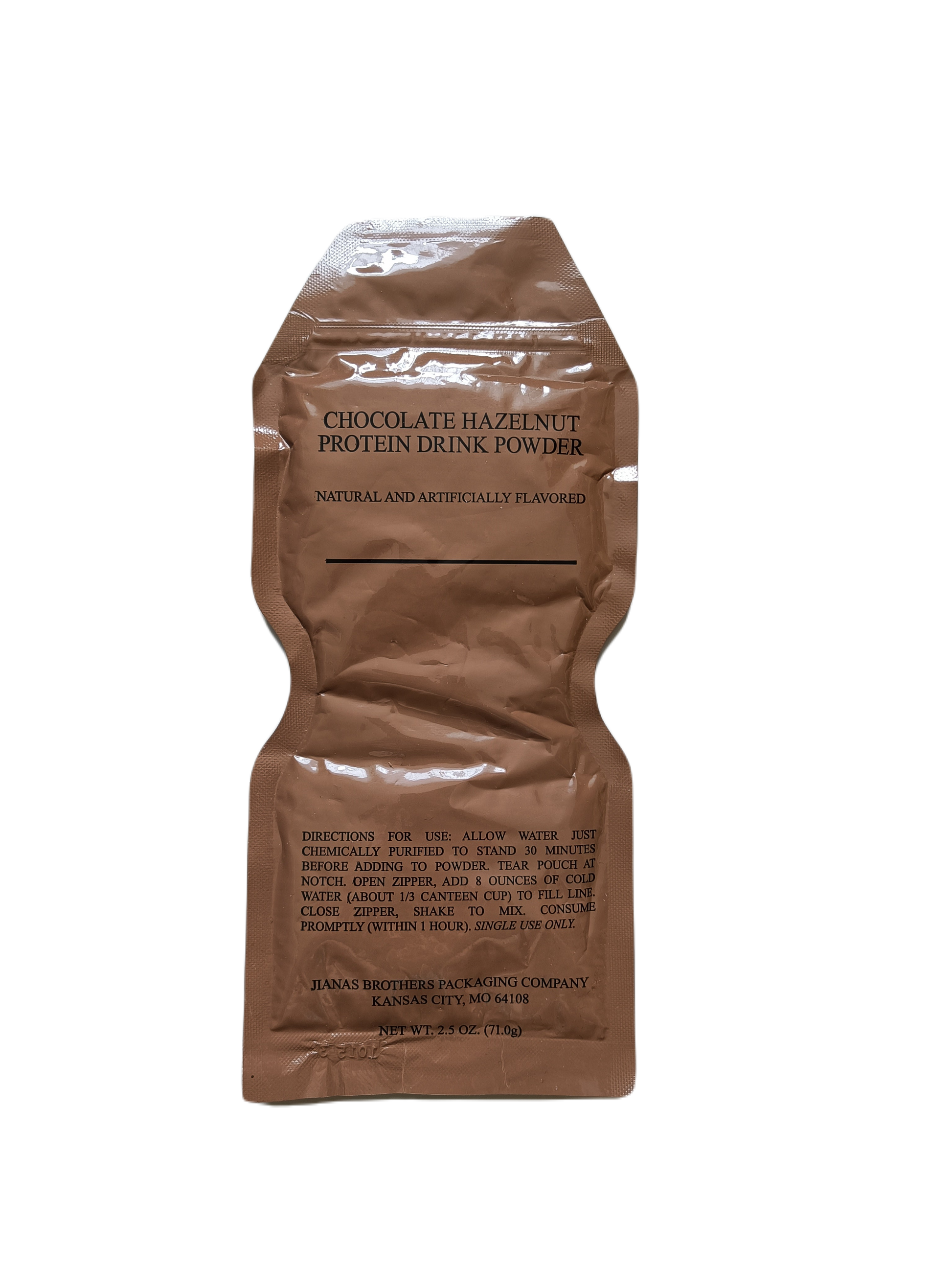 Nápoj US MRE chocolate hazelnut protein drink powder