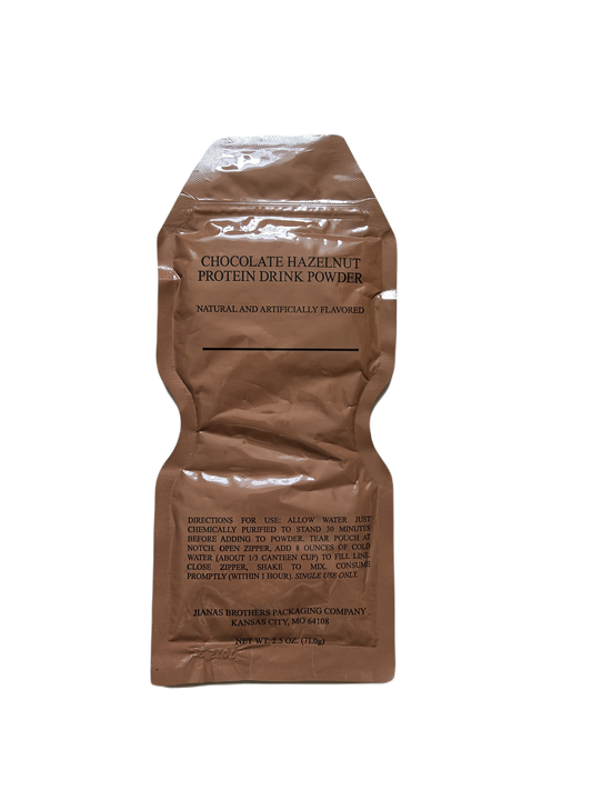 Nápoj US MRE chocolate hazelnut protein drink powder