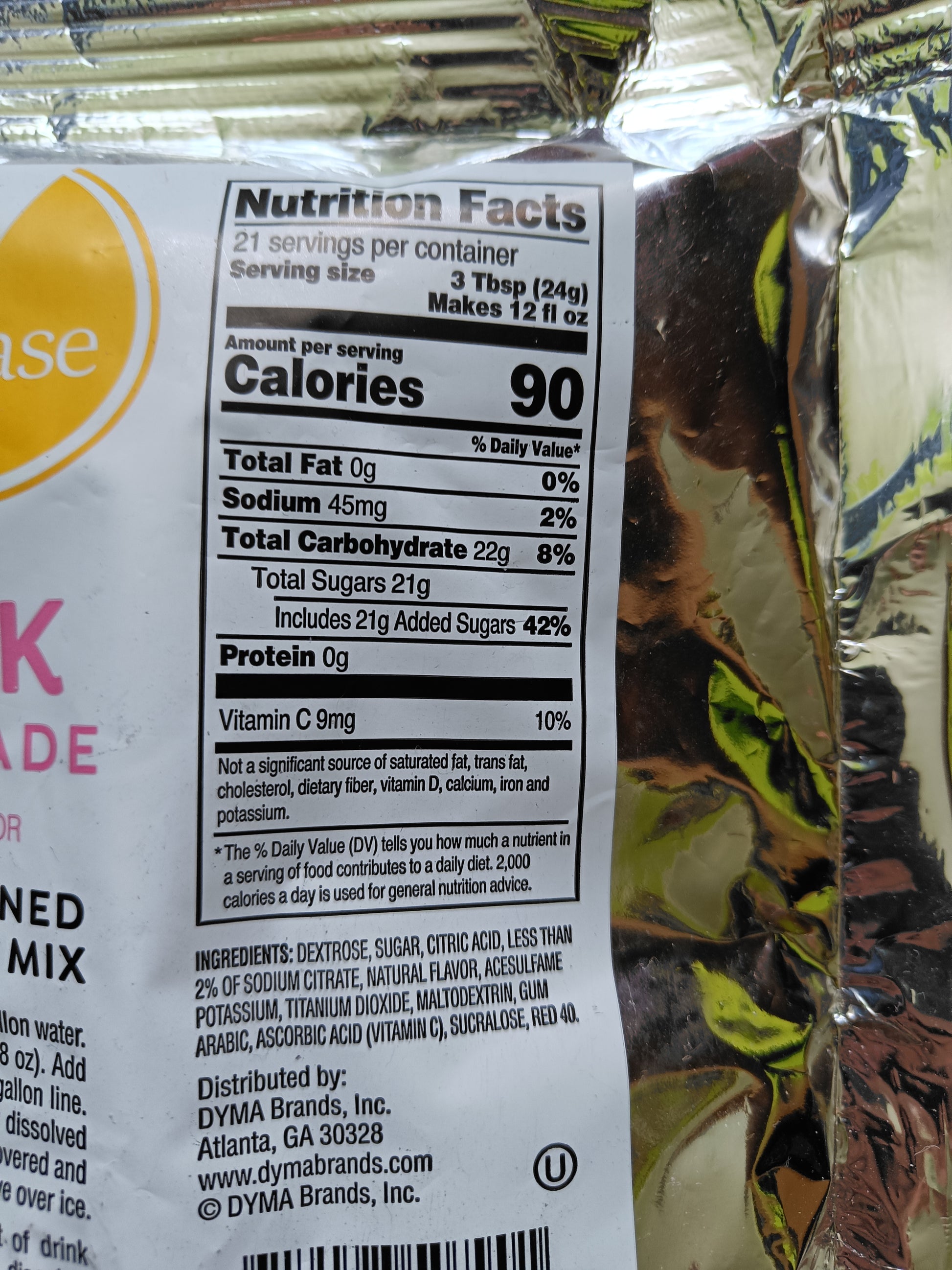 Thirst Ease instantní nápoj (510 g) růžová limonáda nutriční údaje