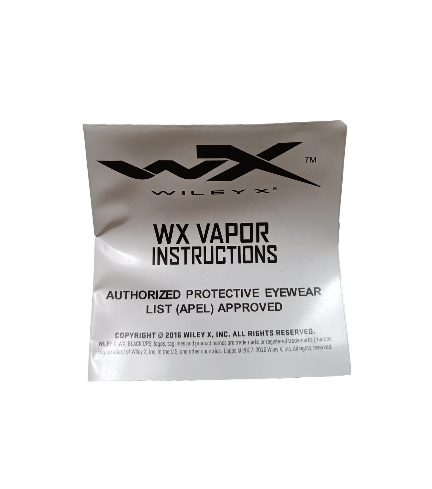 Wiley X VAPOR 2.5 – taktické sluneční brýle - manuál