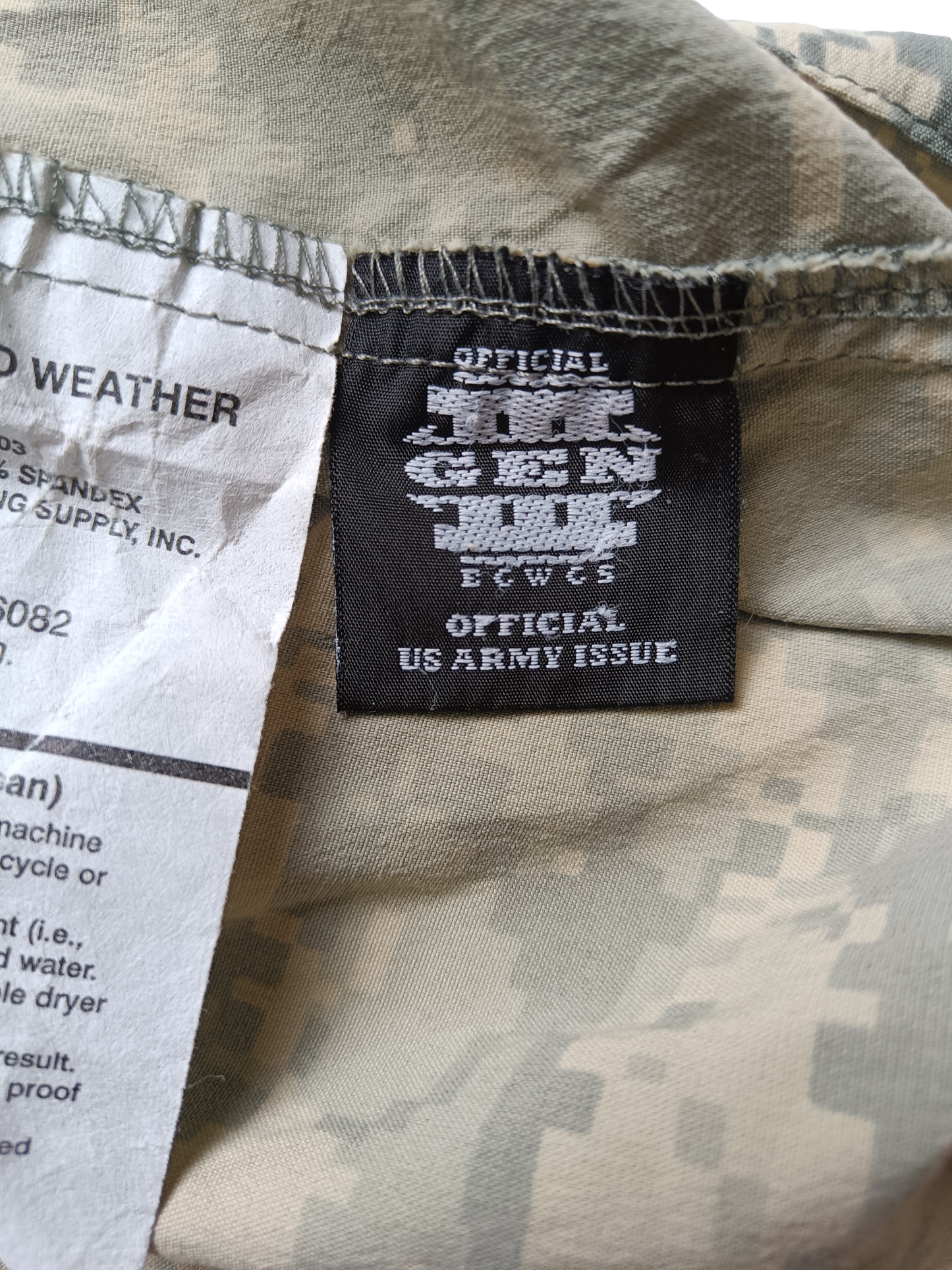 štítek označující generaci bundy